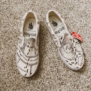 NWT | VANS x HARRY POTTER | slip on marauder’s map skate shoe